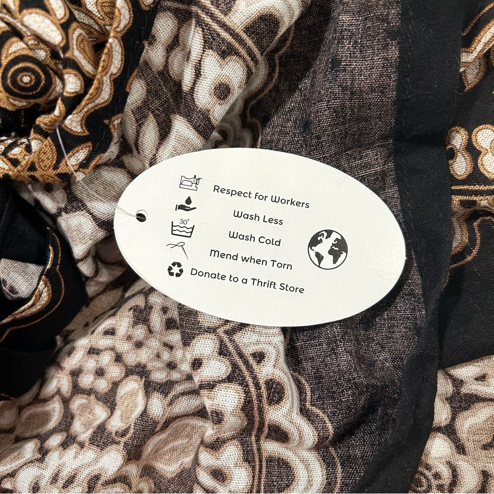 NWT Bohemian style pants with front tie (A2) - Picture 4 of 5